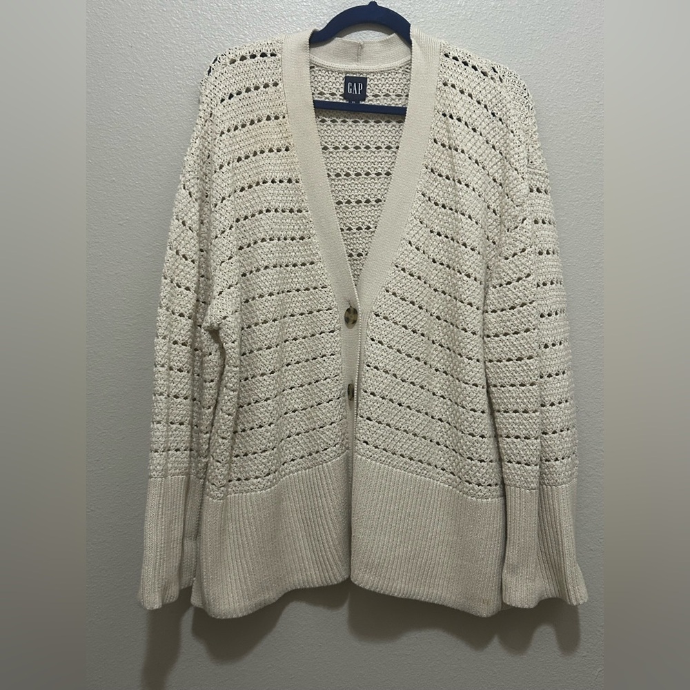 Gap Split Hem Button-Up Women's Sweater - image 6